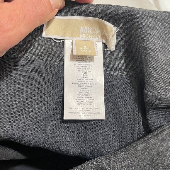 Michael Kors Gray Pencil Skirt Front Zip Pockets Sz 8 - Picture 3 of 5